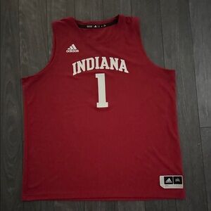 Adidas Red Indiana Hoosiers Basketball Jersey. 2XL